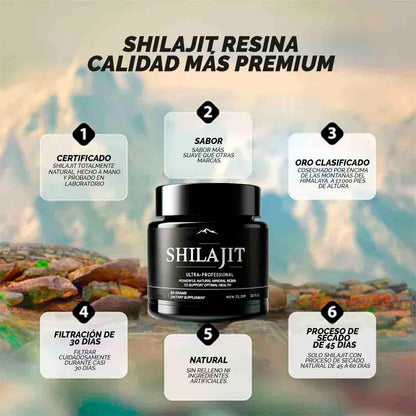 Shilajit 100% Puro 💎 Fuente de Energía Vital del Himalaya